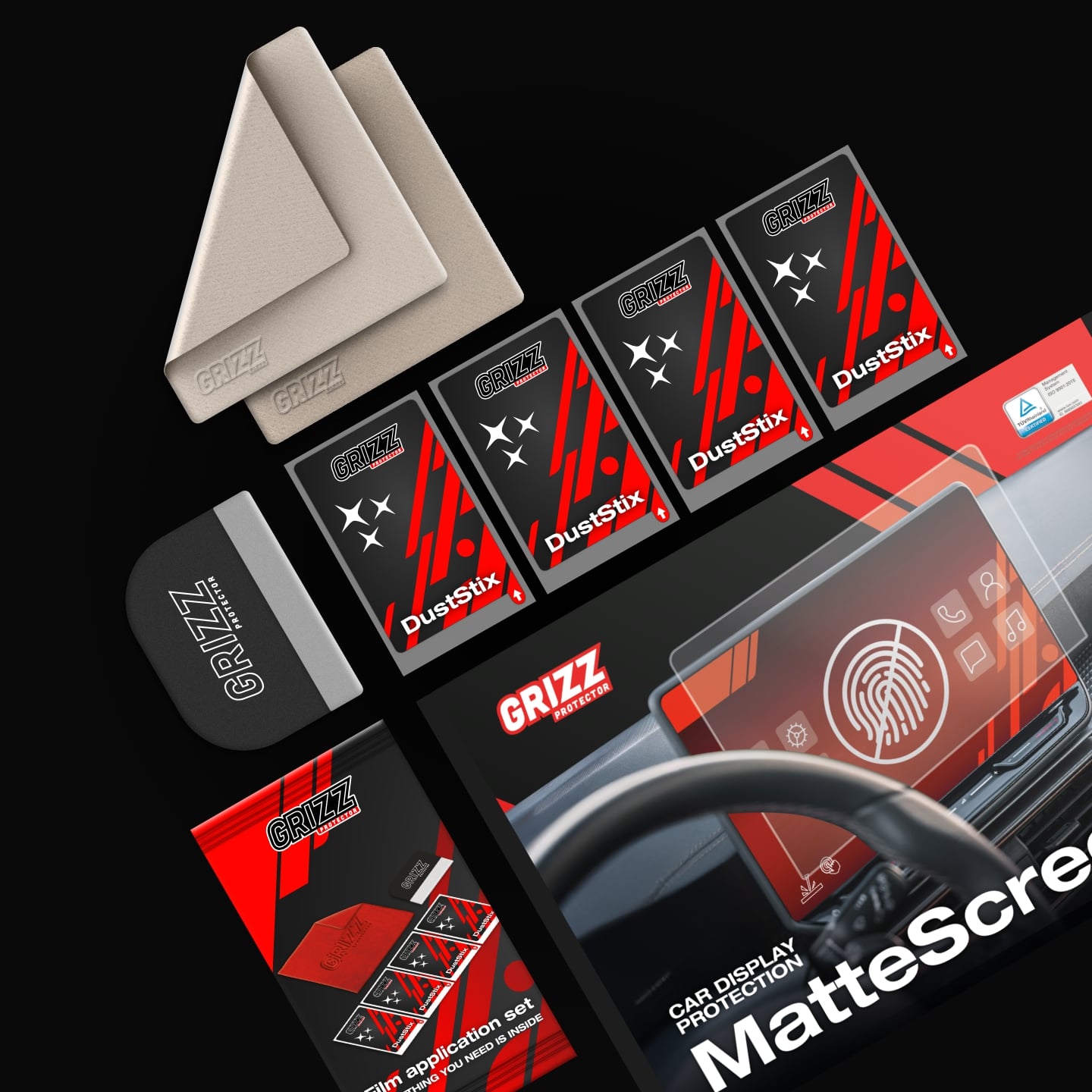 Matte Autodisplayfolie 2in1 für XPENG G9 29,92" (2023-2026), Grizz Protector