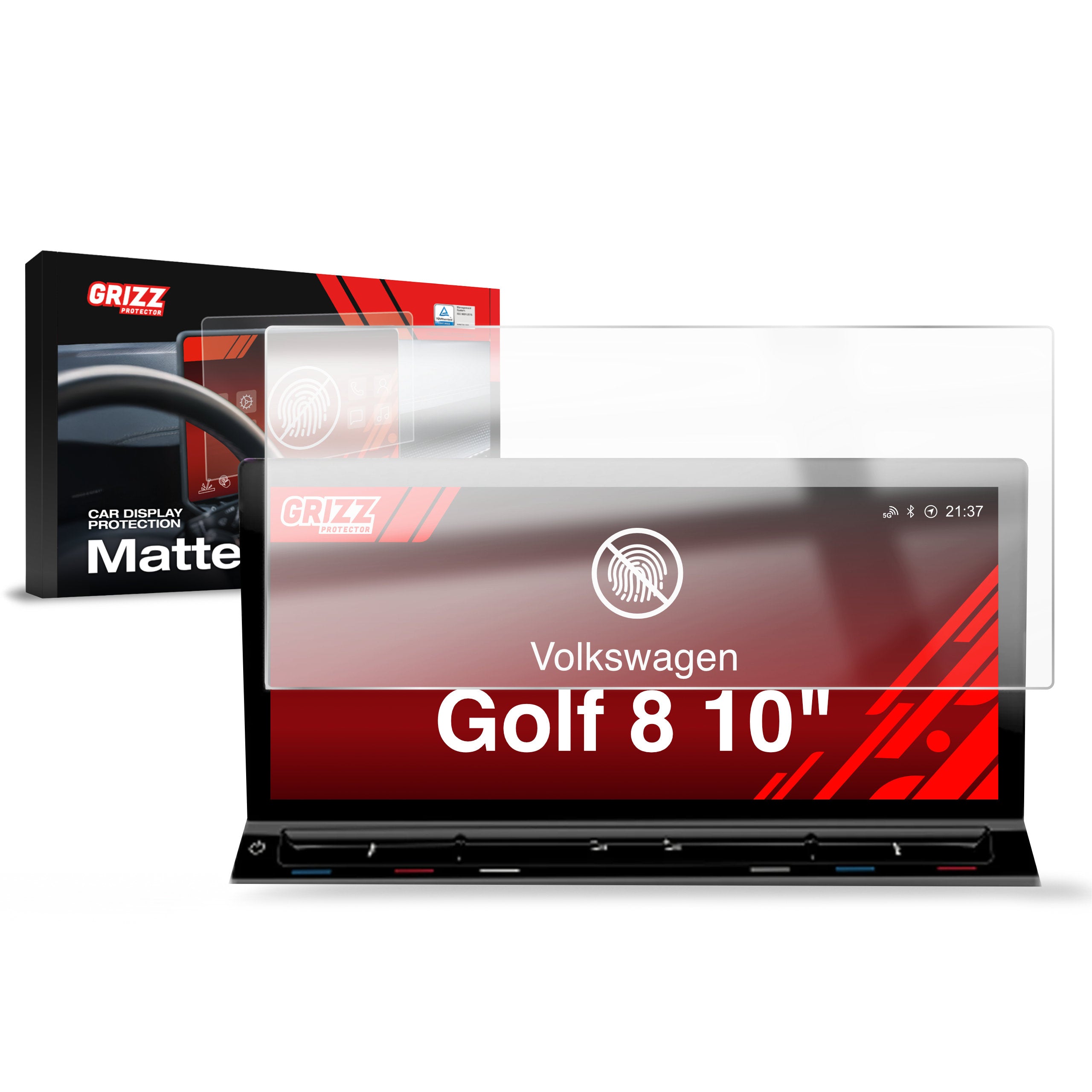 Matte Autodisplayfolie für Volkswagen Golf 8 Discover Media (2020-2024), Grizz Protector