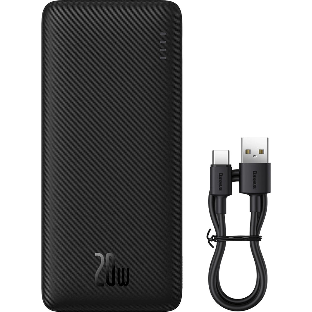 Powerbank Baseus Airpow 20000mAh 20W + Kabel, Schwarz