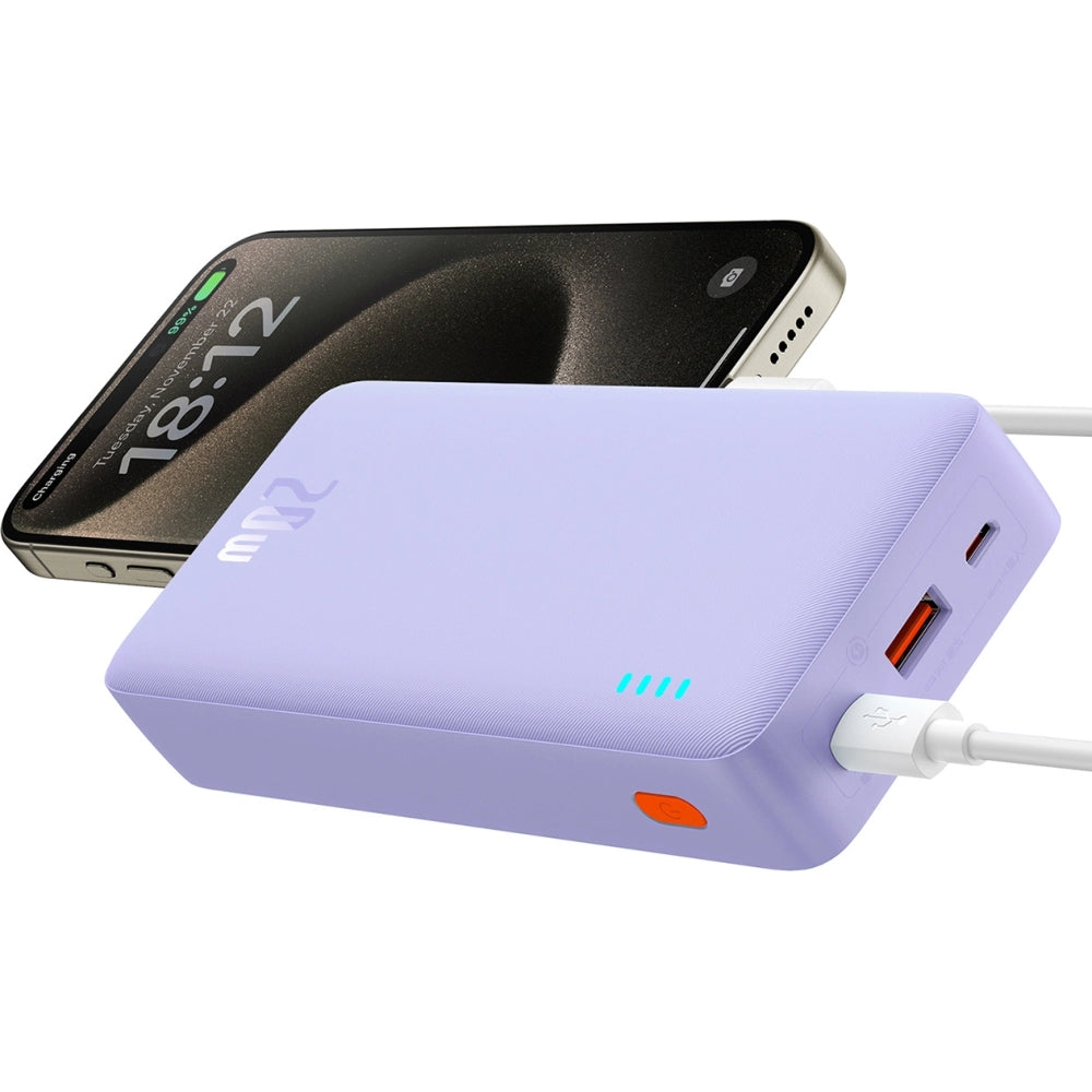 Powerbank Baseus Airpow 20000mAh 20W + Kabel, Violett