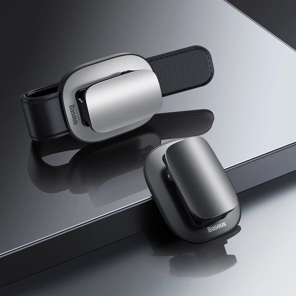Autohalterung / Brillenclip Baseus Platinum Vehicle Eyewear Clip, Schwarz / Silbern