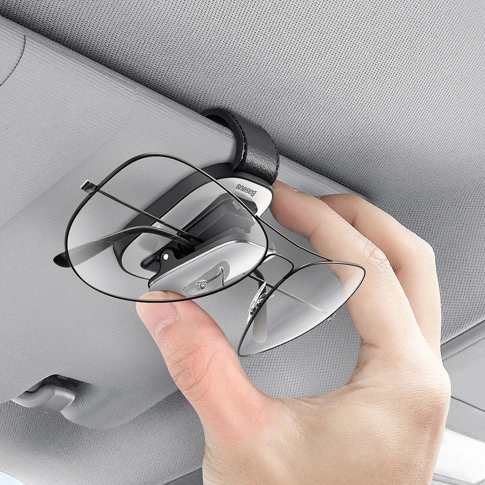 Autohalterung / Brillenclip Baseus Platinum Vehicle Eyewear Clip, Schwarz / Silbern