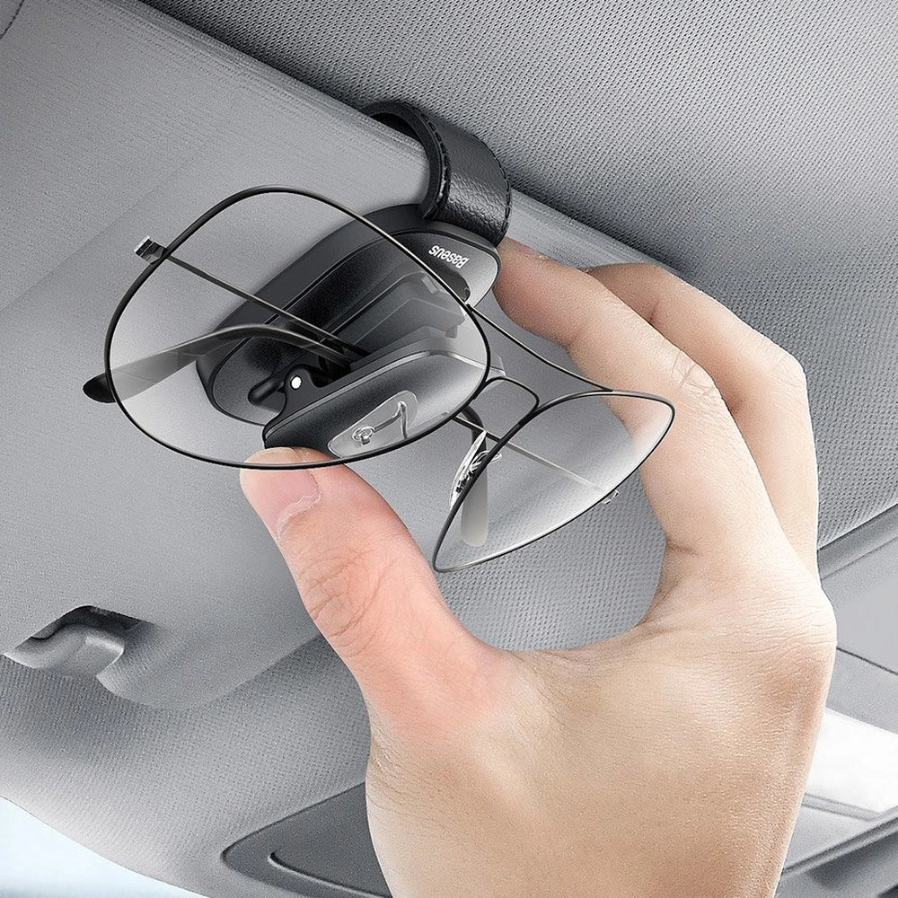 Autohalterung / Brillenclip Baseus Platinum Vehicle Eyewear Clip, Schwarz / Silbern