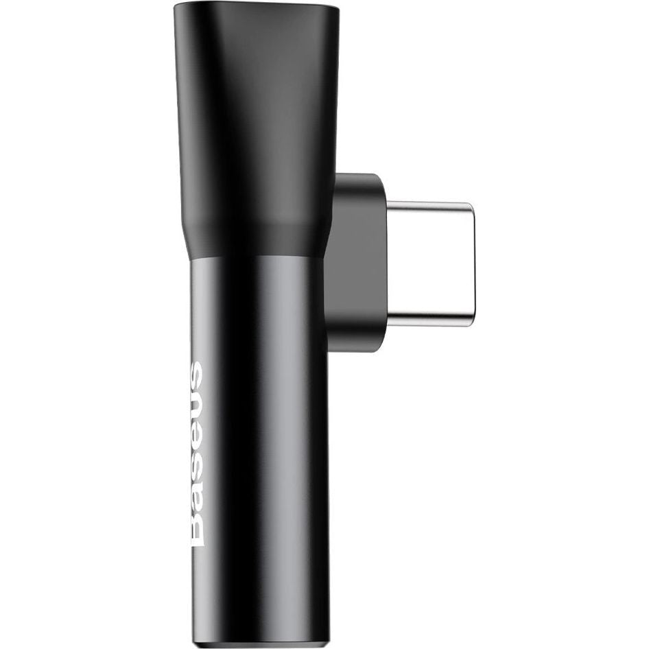 Adapter audio USB-C zu 1x mini jack 3.5mm / 1x USB-C, Baseus Audio Converter L41, Schwarz