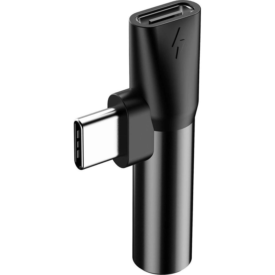 Adapter audio USB-C zu 1x mini jack 3.5mm / 1x USB-C, Baseus Audio Converter L41, Schwarz