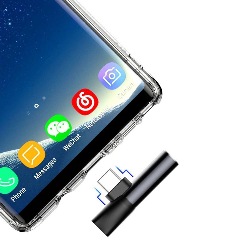 Adapter audio USB-C zu 1x mini jack 3.5mm / 1x USB-C, Baseus Audio Converter L41, Schwarz