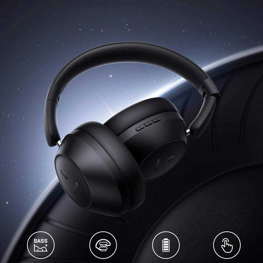 Kabellose Over-Ear-Kopfhörer, Bluetooth 5.3, Baseus Bass 30 Max, Schwarz
