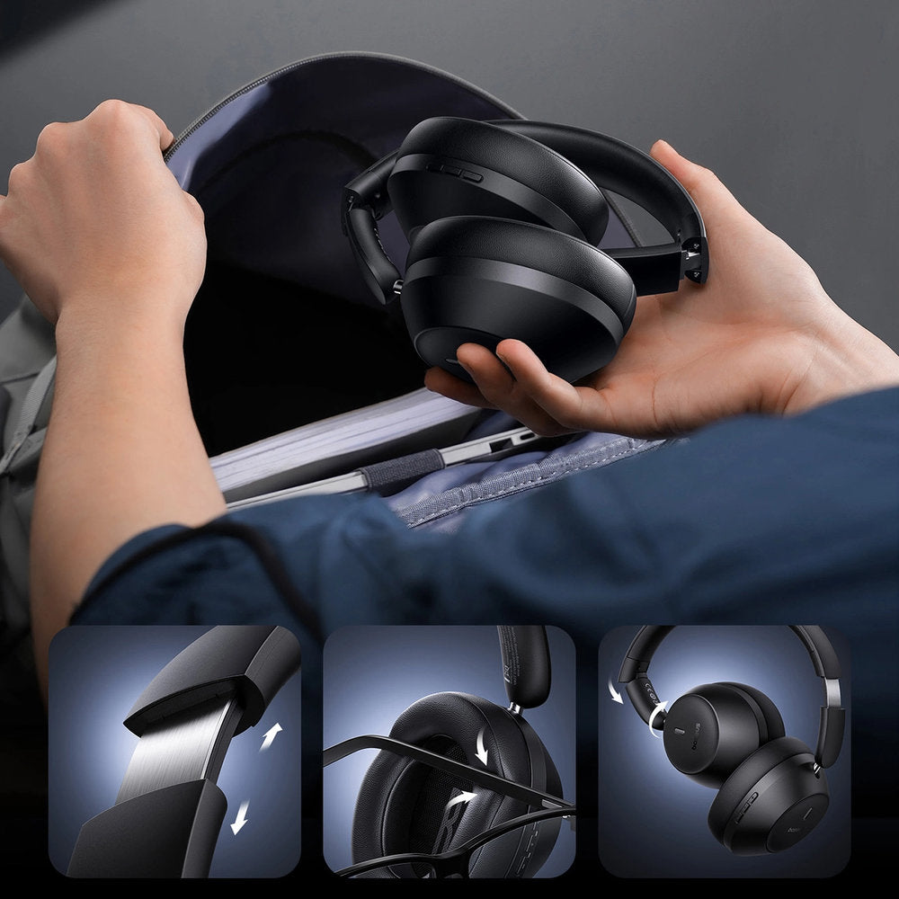 Kabellose Over-Ear-Kopfhörer, Bluetooth 5.3, Baseus Bass 30 Max, Schwarz
