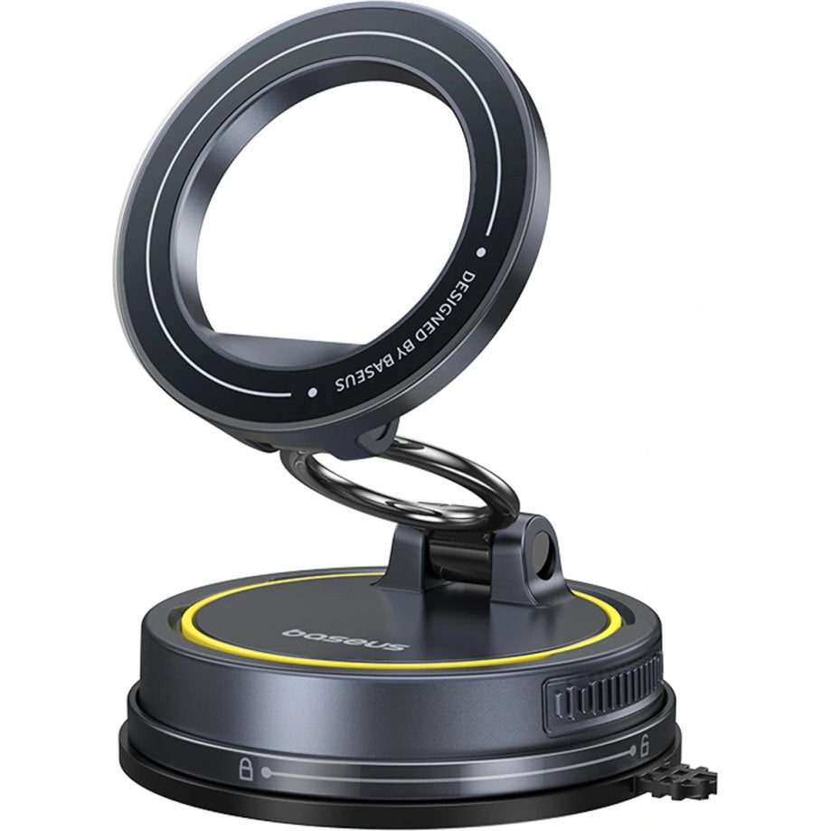 Magnetische Handy-Halterung mit MagSafe für Windschutzscheibe / Armaturenbrett, Baseus PrimeTrip VC2 Flex, Schwarz