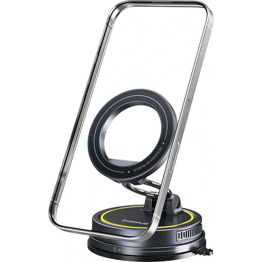 Magnetische Handy-Halterung mit MagSafe für Windschutzscheibe / Armaturenbrett, Baseus PrimeTrip VC2 Flex, Schwarz