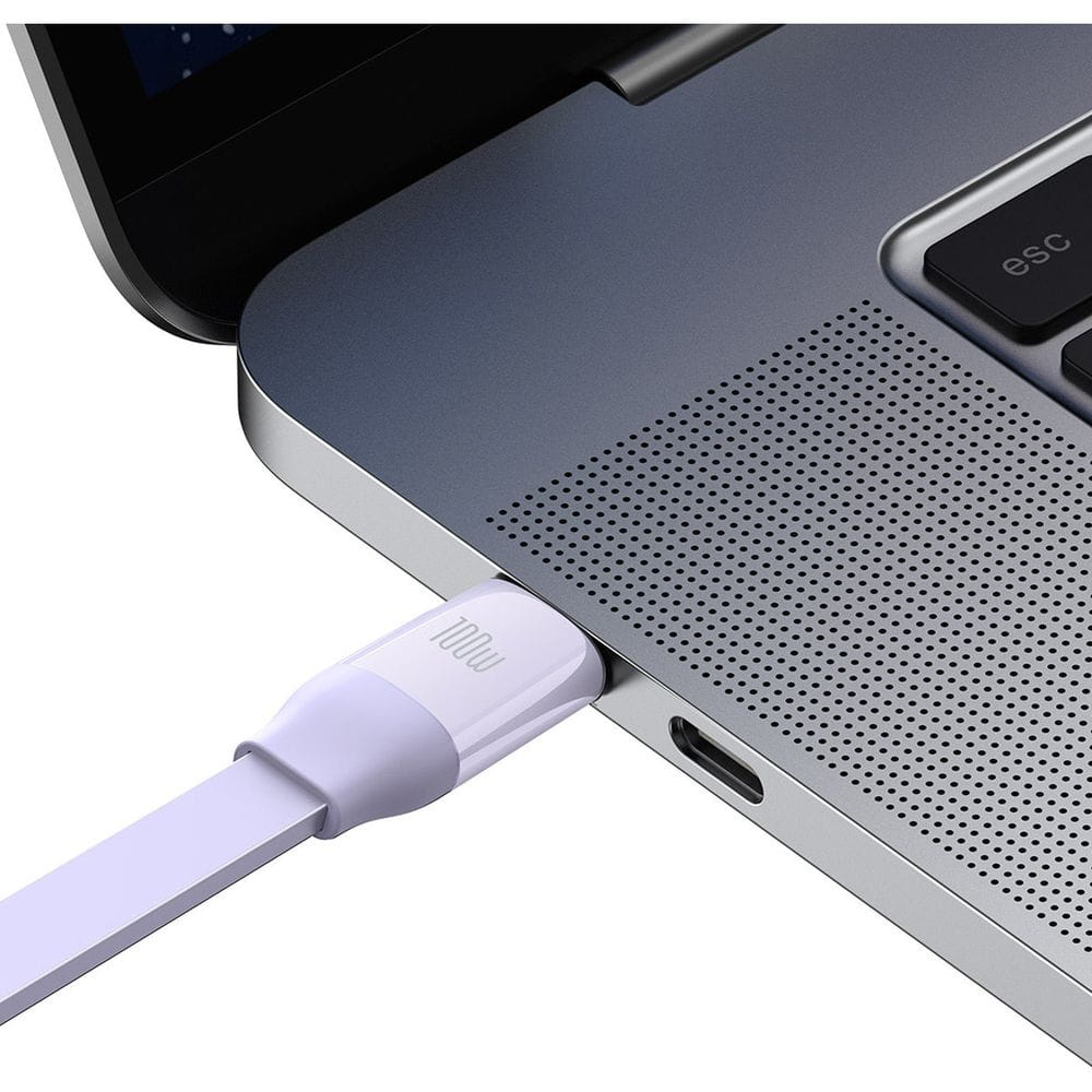 Kabel Baseus Bright Mirror 2 USB-C für Lightning / USB-C / MicroUSB 1,1 m, 10W, Violett