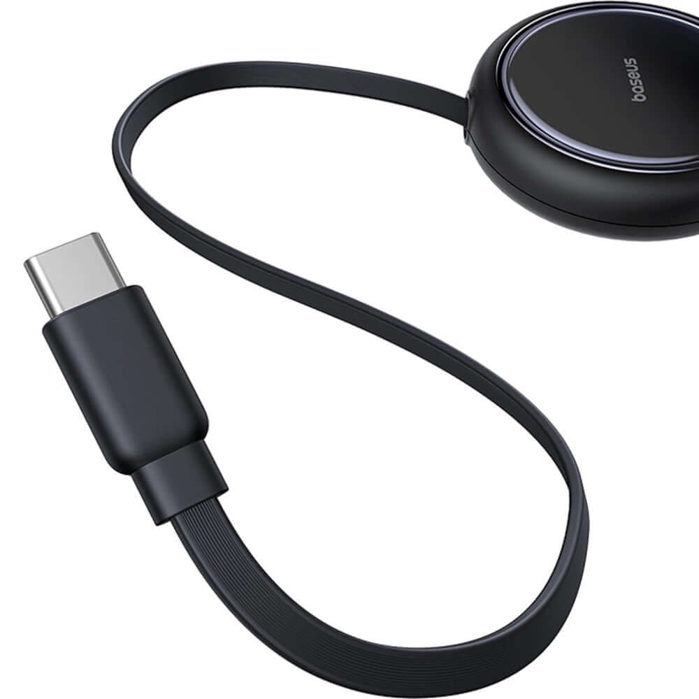 2-in-1-USB-C-Spiralkabel, Baseus Bright Mirror Series USB-C zu 2x USB-C, 100W PD, 1 m, Schwarz