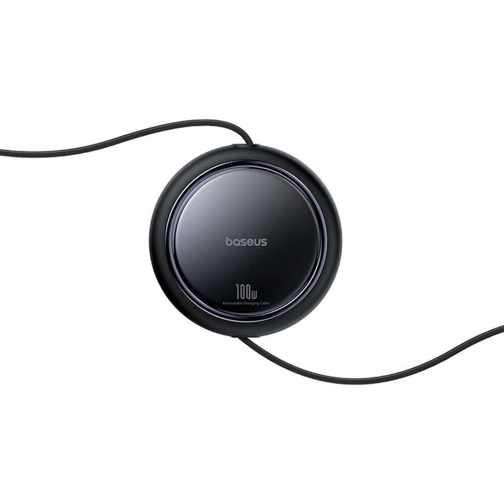 2-in-1-USB-C-Spiralkabel, Baseus Bright Mirror Series USB-C zu 2x USB-C, 100W PD, 1 m, Schwarz