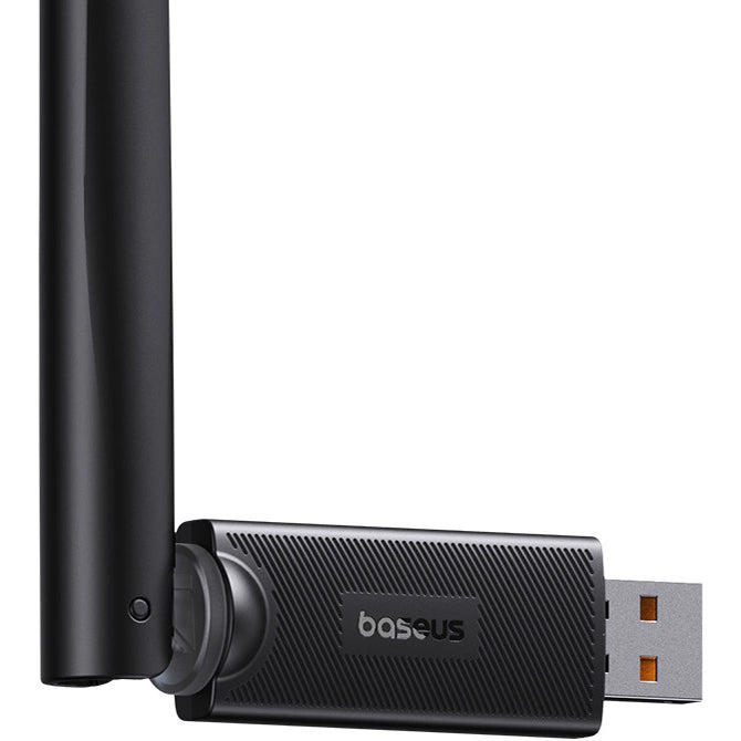USB-A Netzwerkadapter mit externer Antenne, Baseus BS-OH172, 300 Mb/s, 2.4 GHz, Schwarz
