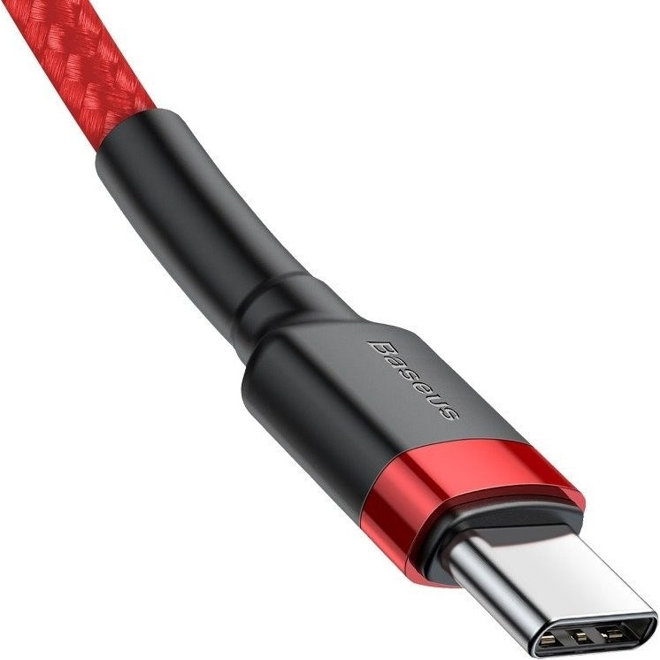 Kabel Baseus Cafule 60W 3A USB-C für USB-C 1m, Rot-Schwarz