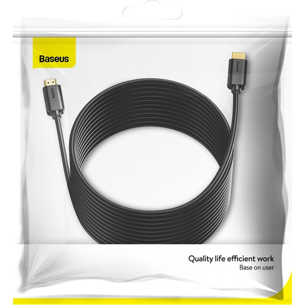 Kabel HDMI 2.0, Baseus High Definition Series, Full HD 1080p/60Hz, 18Gb/s, HDR, 12 m, Schwarz