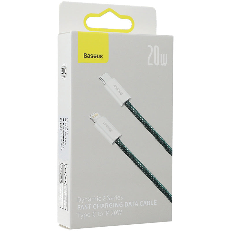 Dynamic Series Baseus USB-C zu Lightning 20W PD Kabel 2m, Grün