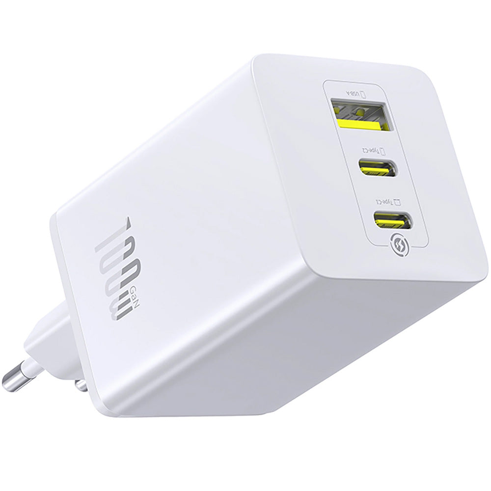Netzladegerät 100W, 1x USB-A, 2x USB-C, Baseus EnerFill FE11, Weiß