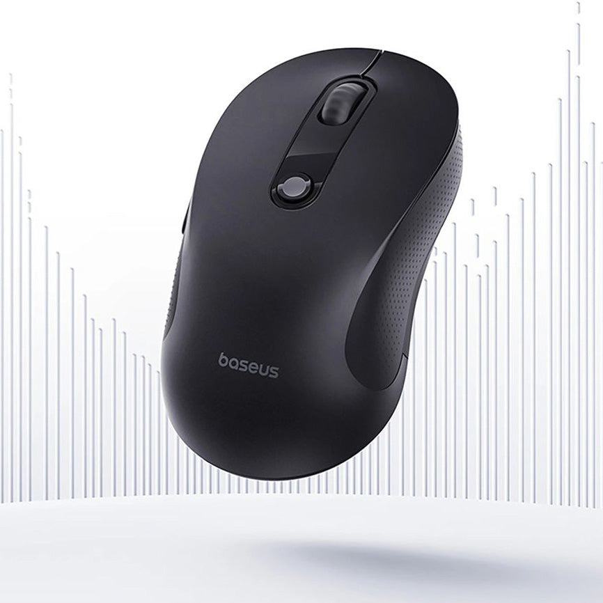Ergonomische kabellose Maus, Baseus F02, Bluetooth 5.3, 1600 DPI, Schwarz
