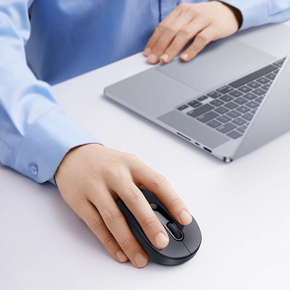 Ergonomische kabellose Maus, Baseus F02, Bluetooth 5.3, 1600 DPI, Schwarz
