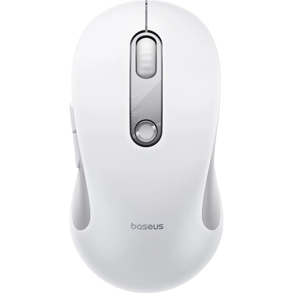 Ergonomische kabellose Maus, Baseus F02, Bluetooth 5.3, 1600 DPI, Weiß-Grau