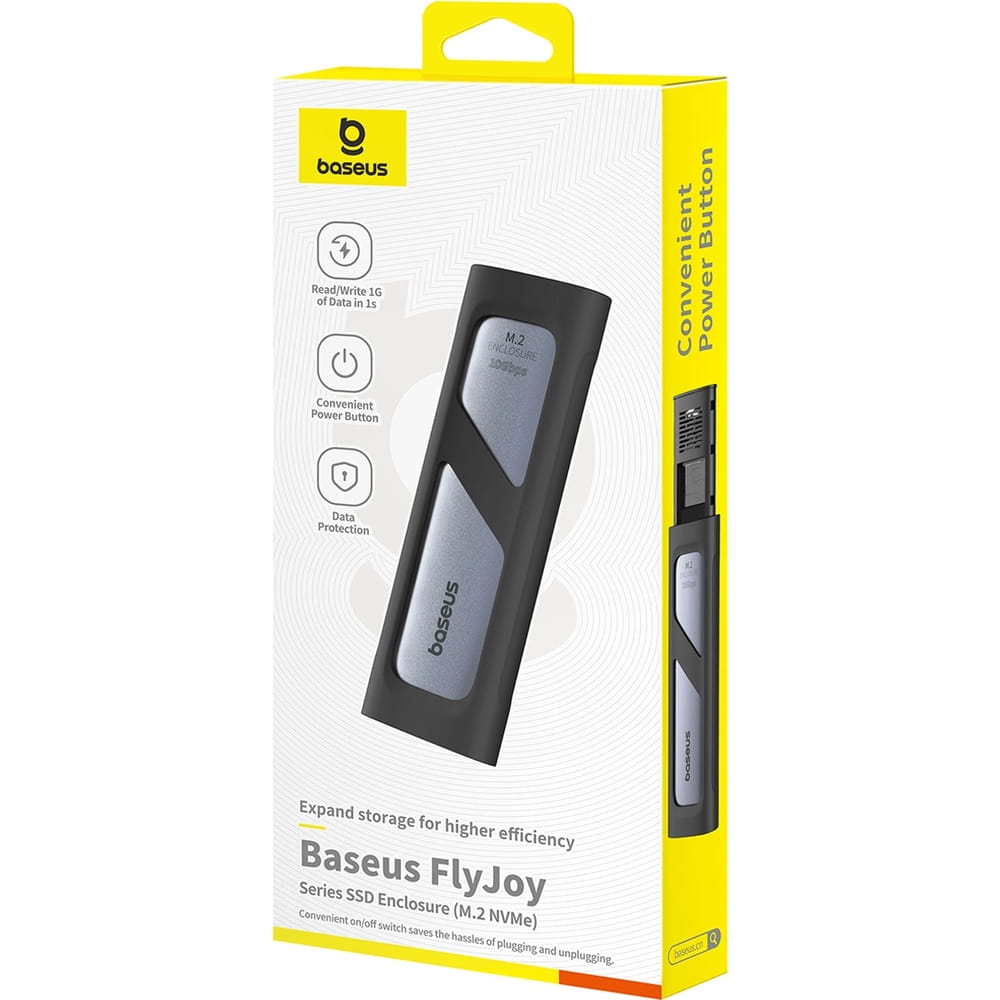 M.2 NVMe-Laufwerksschacht / Festplattengehäuse, Baseus FlyJoy SSD-Gehäuse, 10Gbps, grau