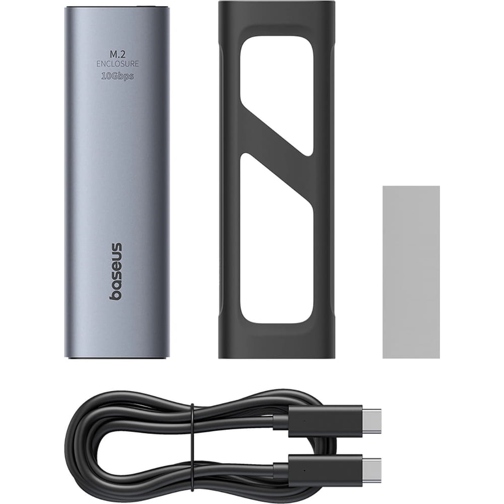 M.2 NVMe-Laufwerksschacht / Festplattengehäuse, Baseus FlyJoy SSD-Gehäuse, 10Gbps, grau