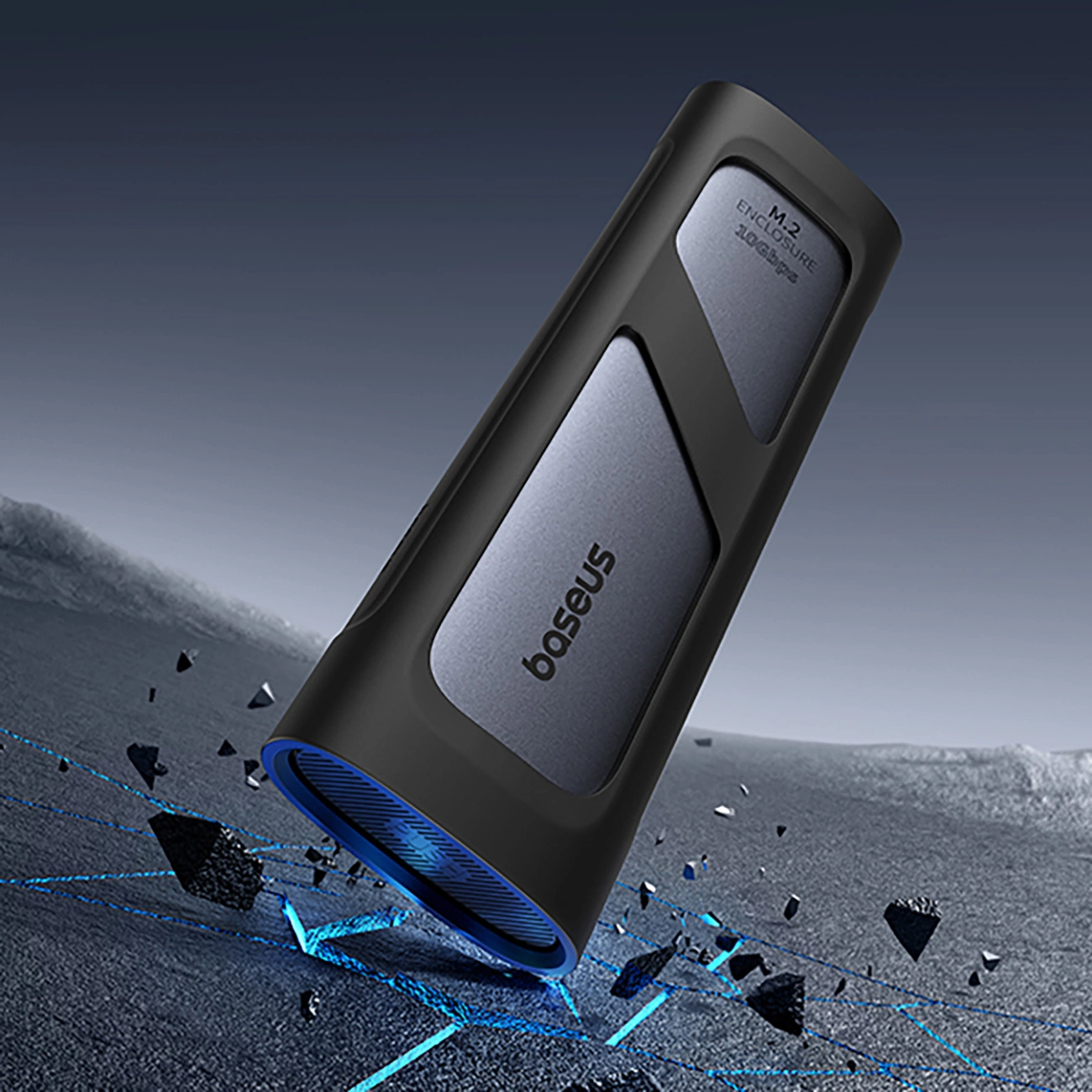 M.2 NVMe-Laufwerksschacht / Festplattengehäuse, Baseus FlyJoy SSD-Gehäuse, 10Gbps, grau