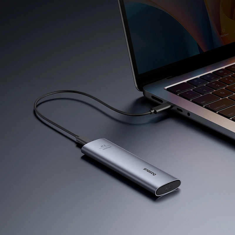 M.2 NVMe-Laufwerksschacht / Festplattengehäuse, Baseus FlyJoy SSD-Gehäuse, 10Gbps, grau