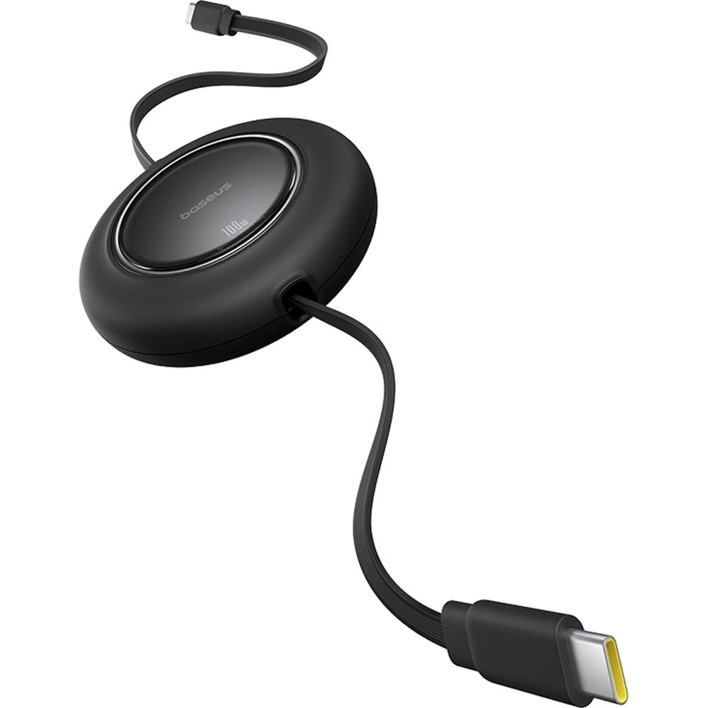 Einziehbares Kabel USB-C zu USB-C, 100W PD, Baseus Free2Pull, 2 m, Schwarz
