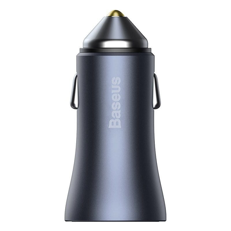 Autoladegerät Baseus Golden Contactor Pro 1x USB-A, 1x USB-C, PD 3.0, QC 4.0 + Kabel USB-C, Blau