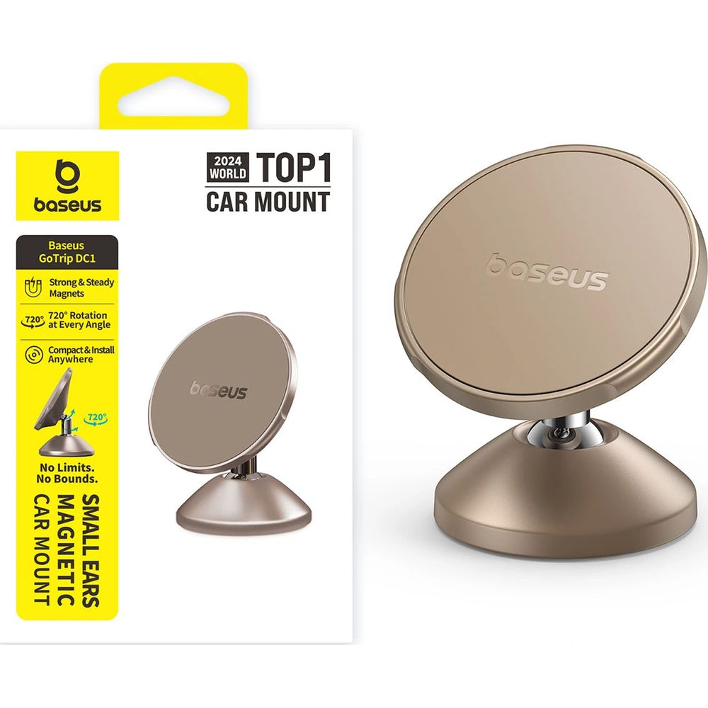 Magnetische Autohalterung für Windschutzscheibe / Armaturenbrett, Baseus GoTrip DC1, Golden