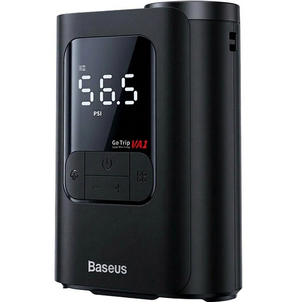 Kabellose Reifenpumpe/Kompressor mit Digitalanzeige, Baseus GoTrip VA1, Schwarz