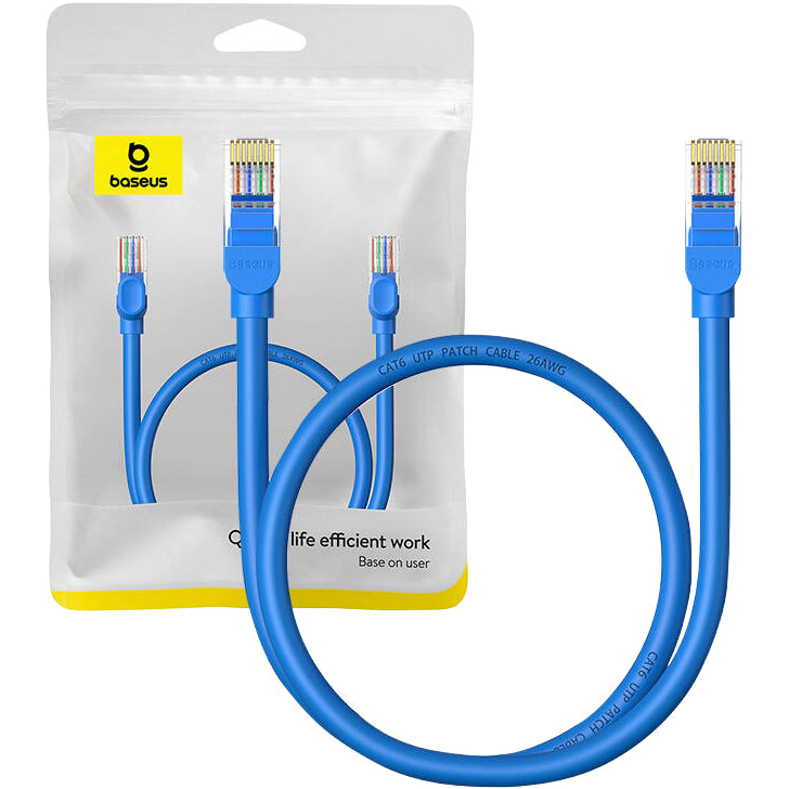 Netzwerkkabel Ethernet Baseus High Speed Cat6 RJ45, 1000 Mbps, 0,5 m, Blau