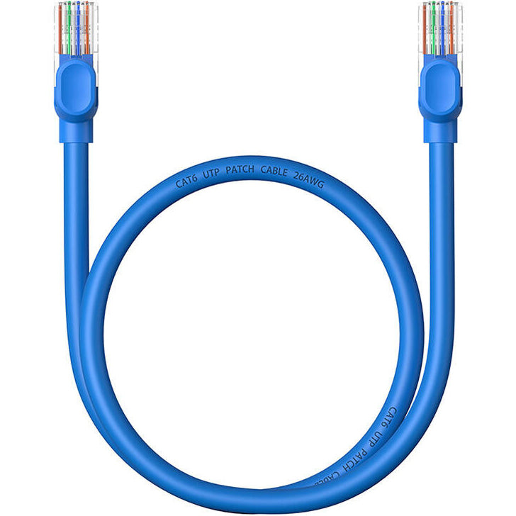 Netzwerkkabel Ethernet Baseus High Speed Cat6 RJ45, 1000 Mbps, 0,5 m, Blau
