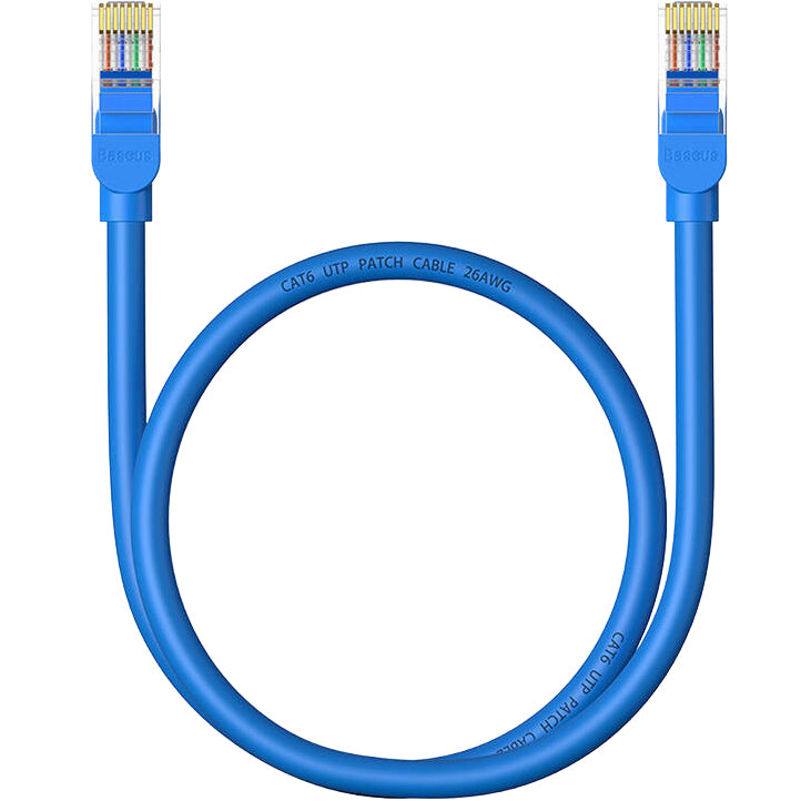 Netzwerkkabel Ethernet Baseus High Speed Cat6 RJ45, 1000 Mbps, 0,5 m, Blau
