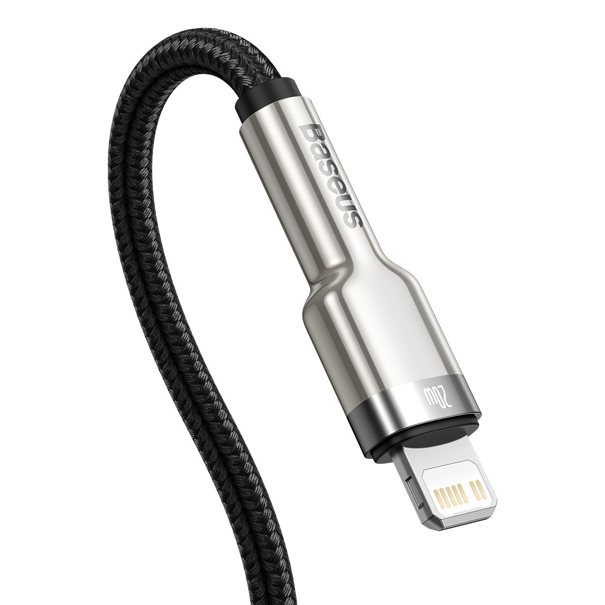 Baseus Cafule Metal USB-C für Lightning 20W 25 cm, Schwarz