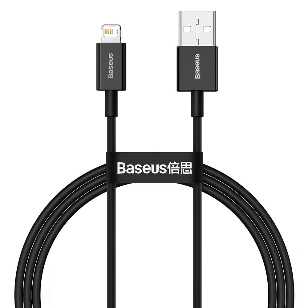 Kabel Baseus Superior USB-A für Lightning 2.4A 1m, Schwarz
