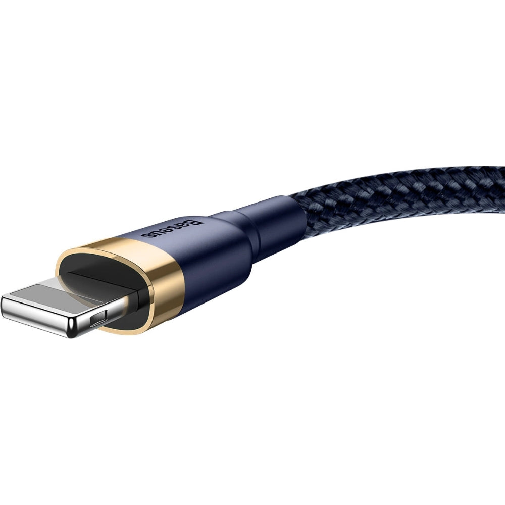 Kabel Baseus Cafule 2.4A USB-A für Lightning 1m, Blau-golden