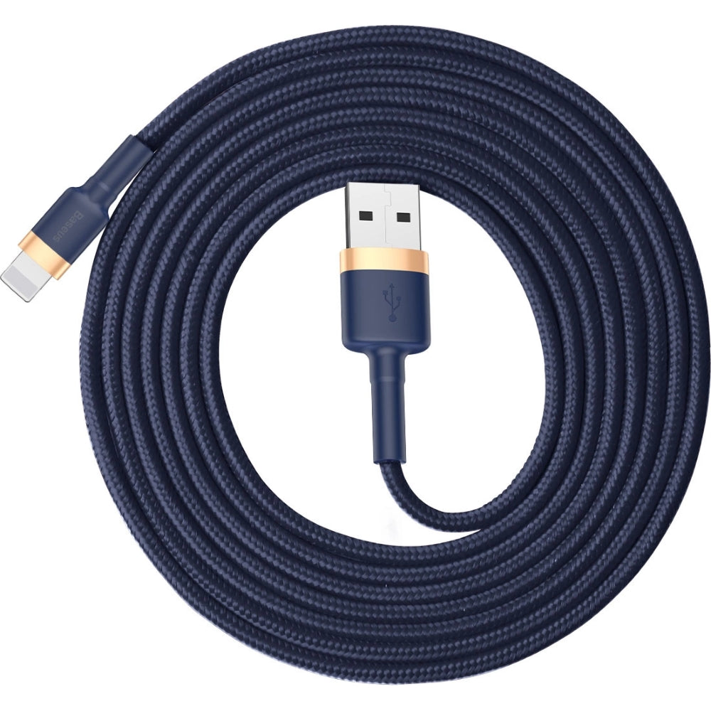 Kabel Baseus Cafule 2.4A USB-A für Lightning 1m, Blau-golden