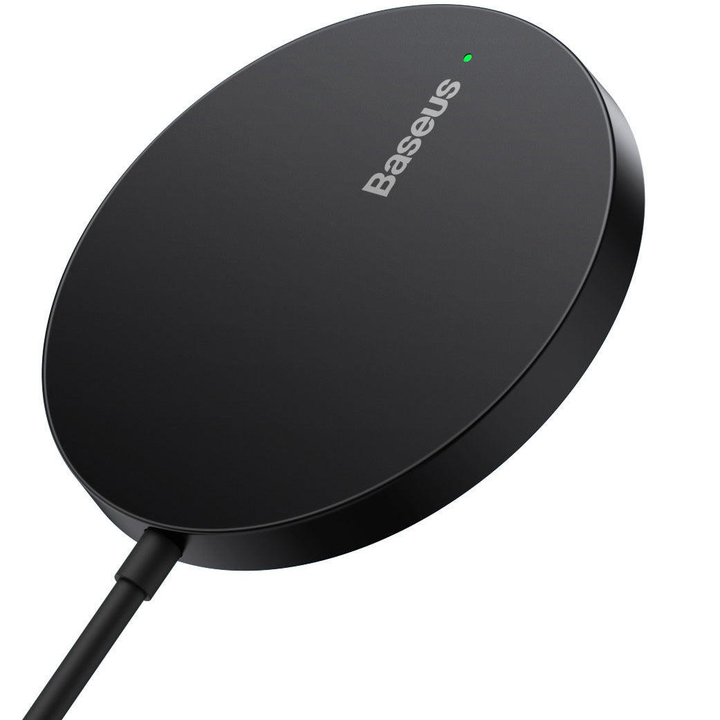 Drahtloses Magnet Ladegerät Baseus Mini3 Qi, MagSafe Wireless Charger, 15W, Schwarz