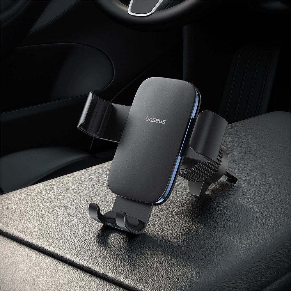 Schwerkraft Autohalterung für das Handy zu den Lüftungsgitter, Baseus Metal Age 3, Schwarz