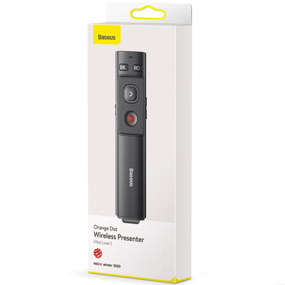 Laserpointer, kabellos / Fernbedienung für Präsentationen, Baseus Orange Dot, 100 m, 2.4 GHz, Grau