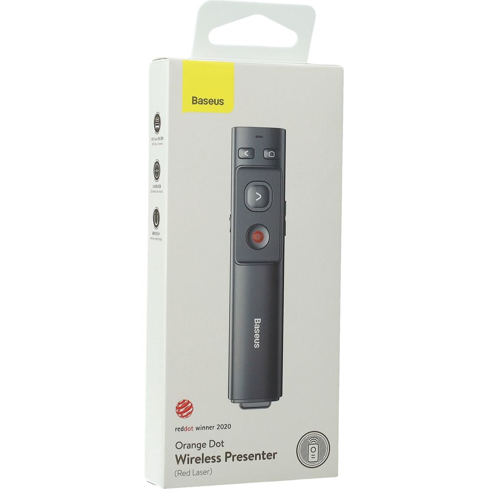 Laserpointer, kabellos, für Präsentationen, Baseus Orange Dot, Grau
