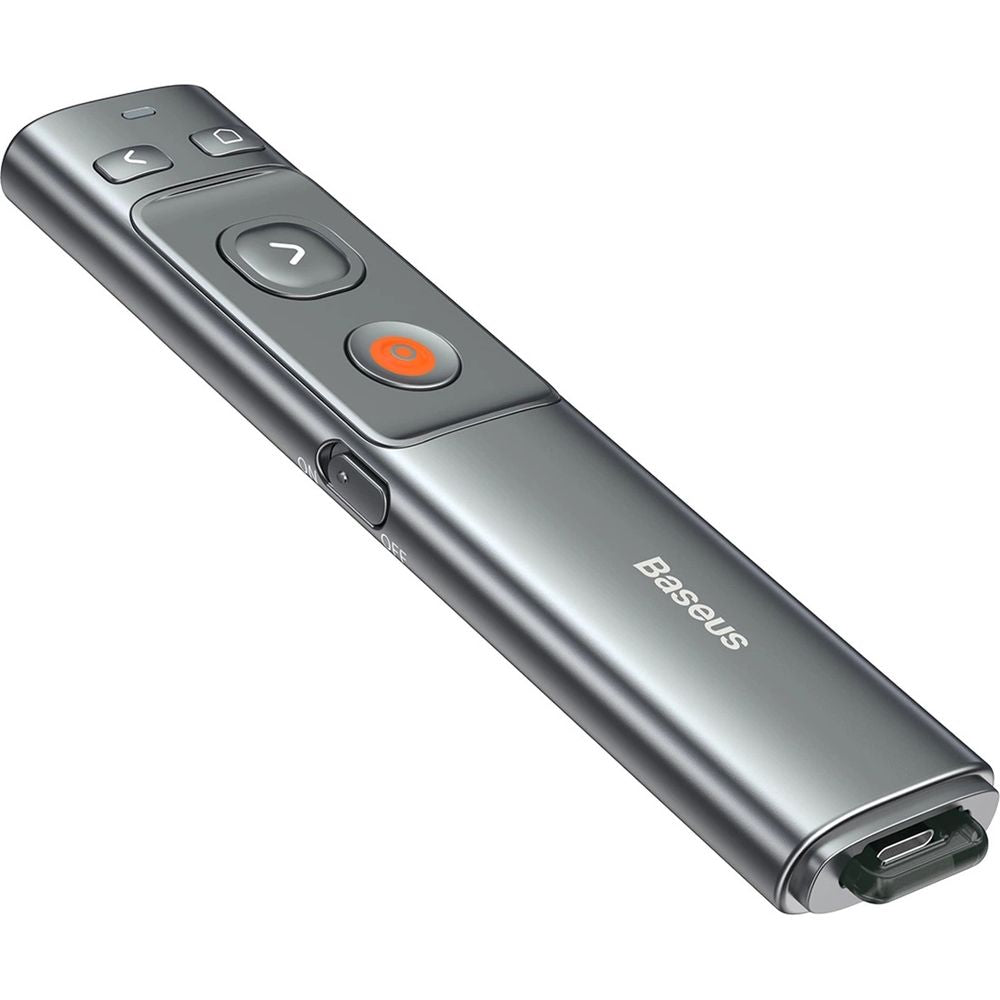 Laserpointer, kabellos, für Präsentationen, Baseus Orange Dot, Grau