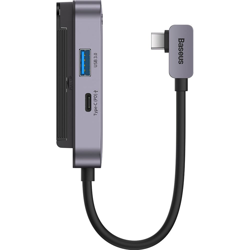 Hub-Adapter Baseus PadJoy 4W1 USB-C, HDMI 4K, USB 3.0, Mini Jack 3.5mm, 100W, PD, Grau