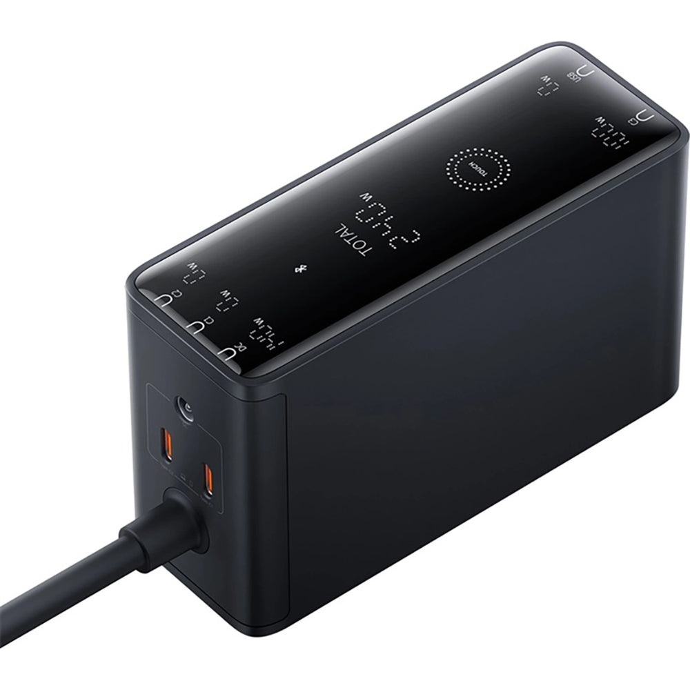 Ladestation GaN mit 240W, 3x USB-C PD, 1x USB-A und 1x DC, Baseus Digital, Schwarz