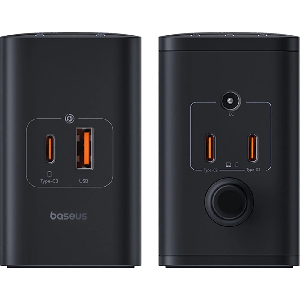 Ladestation GaN mit 240W, 3x USB-C PD, 1x USB-A und 1x DC, Baseus Digital, Schwarz