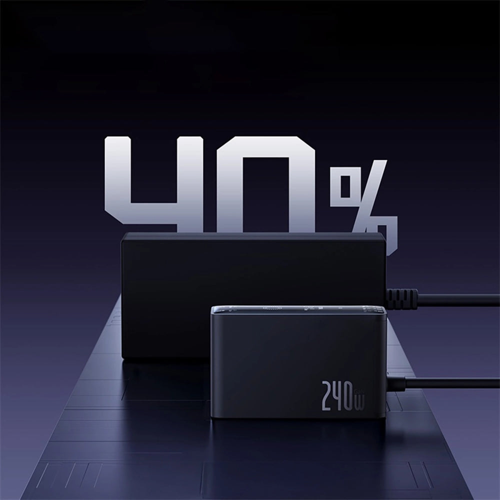 Ladestation GaN mit 240W, 3x USB-C PD, 1x USB-A und 1x DC, Baseus Digital, Schwarz
