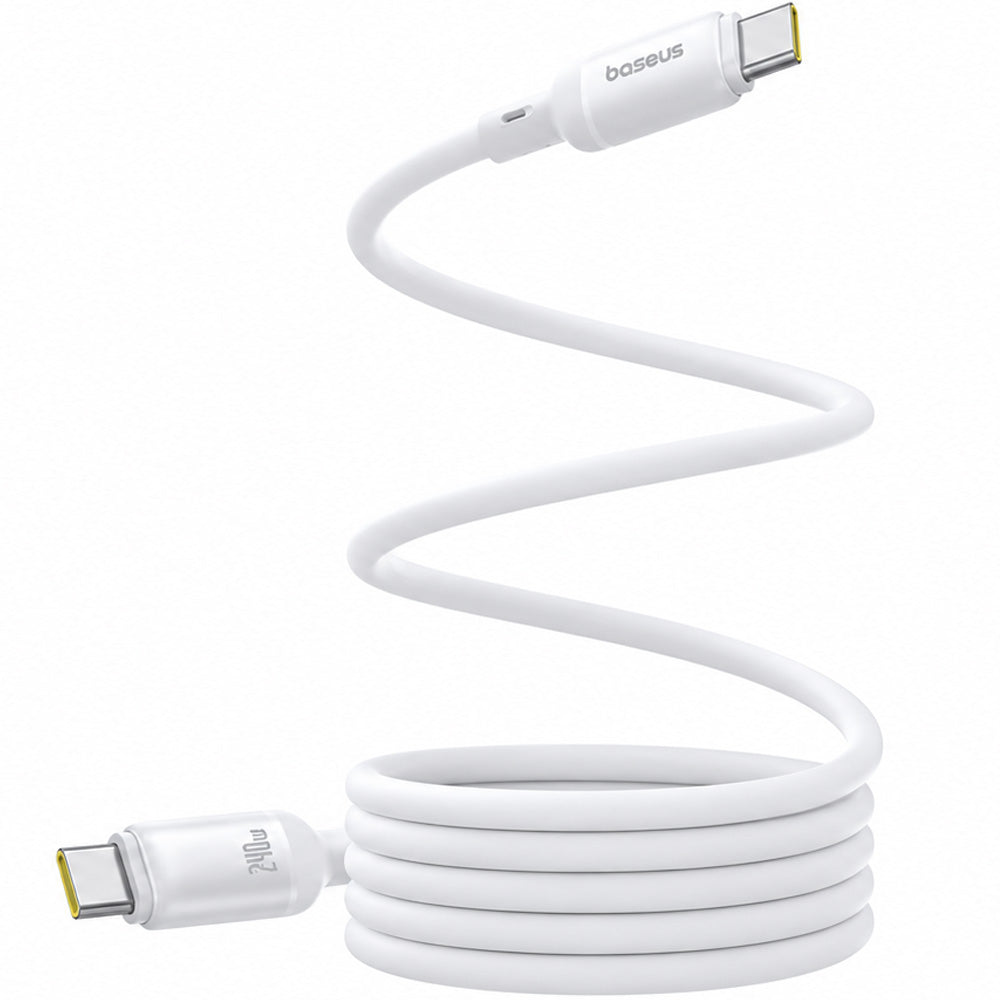 Magnetkabel USB-C zu USB-C, PD 240W, 5A, 480 Mb/s, 1m, Baseus PicoGo, Weiß
